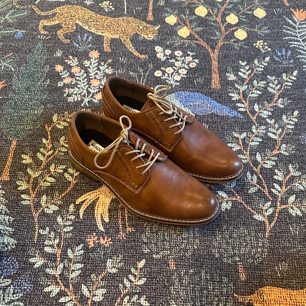Madden Tan Leather Oxfords